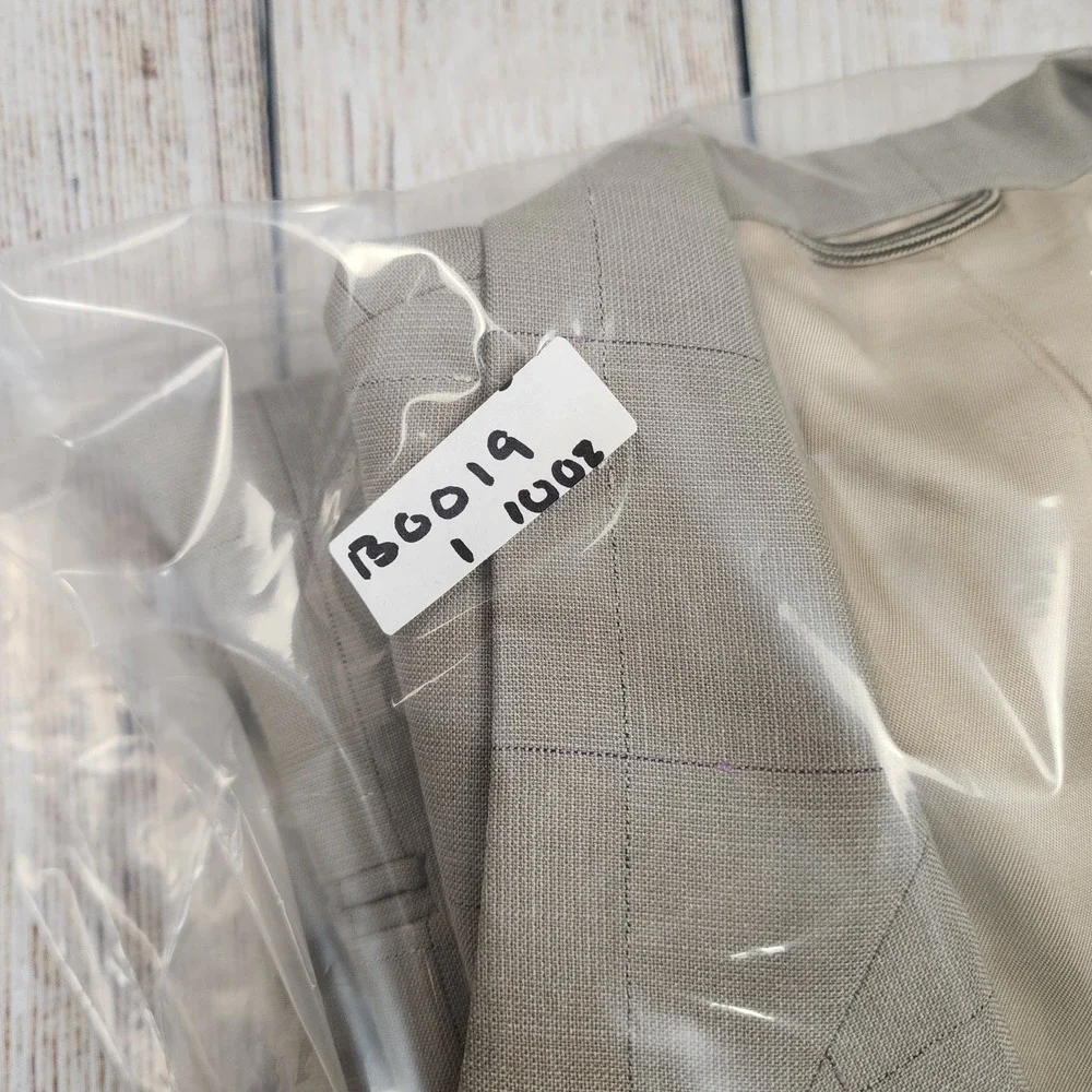Christian Dior Monsieur Blazer Mens Size 41L Taupe/Purple Double Breasted‎